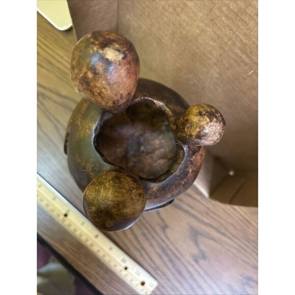 Cool Carving Family with 3 Heads / Community Earth Wind Fire Teardrops Tribal ? - Picture 5 of 11